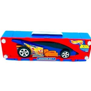 1998 Hot Wheels 6 Car Collectors Carrying Case 10" x 3"- Shadow Jet!